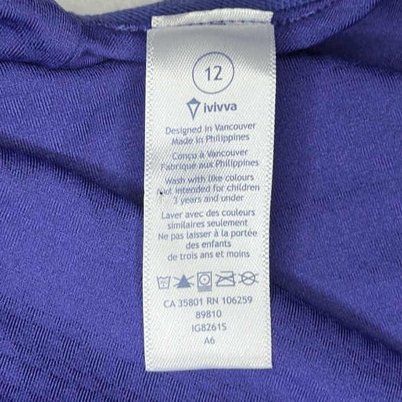 LULULEMON IVIVVA Paradise Play Sporty Dress Stoney Grape Purple Youth Size 14 - Picture 7 of 10